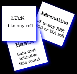 Cards from thee mighty Luck Deck